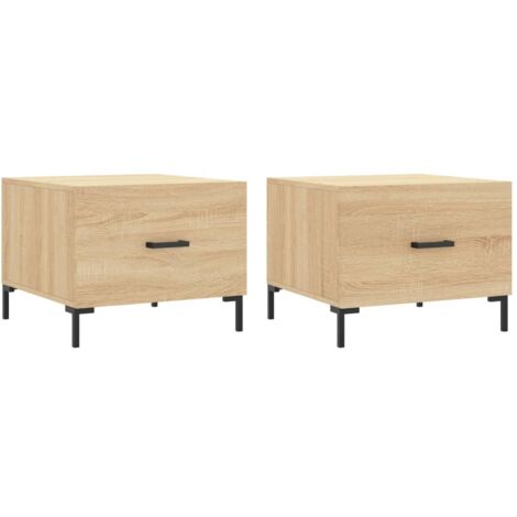 Tables basses 2 pcs chêne sonoma 50x50x40 bois d'ingénierie (1/5)