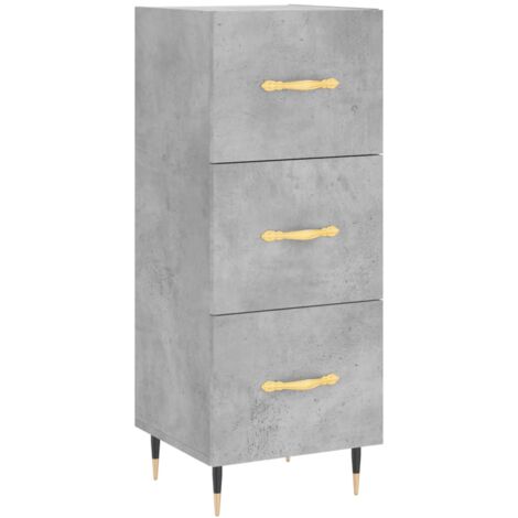Buffet Gris béton 34,5x34x90 Bois d'ingénierie (1/5)
