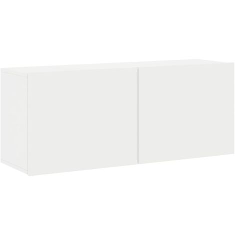 Meuble TV mural blanc 100x30x41 (1/5)