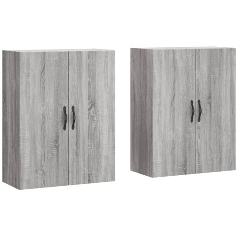 Armoires murales 2 pcs sonoma gris bois d'ingénierie (1/5)
