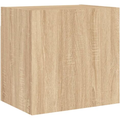 Meuble TV mural chêne sonoma 40,5x30x40 bois d'ingénierie (1/5)