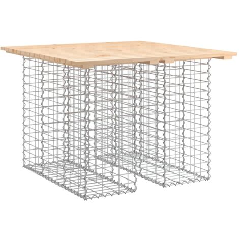 Banc de jardin design de gabion 100x102x72 bois massif de pin (1/5)