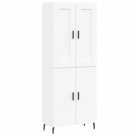 Buffet haut Blanc 69,5x34x180 Bois d'ingénierie (1/5)