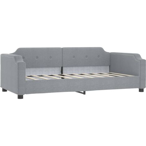 Lit de repos gris clair 90x190 tissu (1/5)