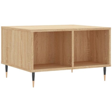 Viosimc Table Basse De Salon Moderne En Bois Chêne Sonoma Et Gris – 90x60x45 Cm, Design Épuré Avec Étagère, Idéale Pour Salon Ou Coin Café