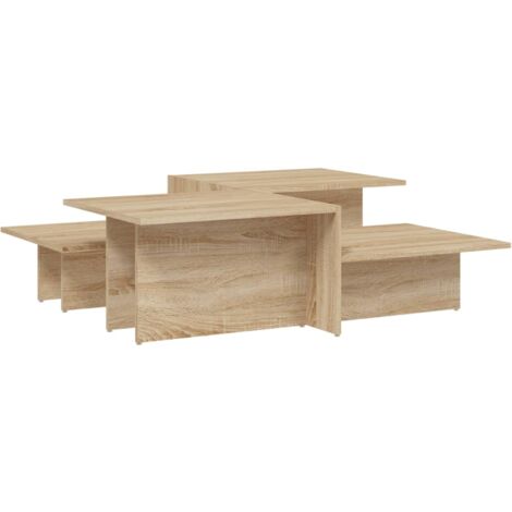 Tables basses 2 pcs Chêne sonoma Bois d'ingénierie (1/5)