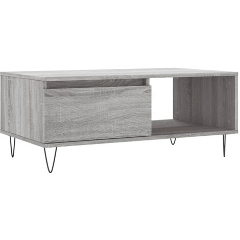 Table basse Sonoma gris 90x50x36,5 Bois d'ingénierie (1/5)