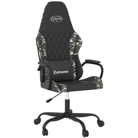 Chaise de jeu de massage Noir et camouflage Similicuir (1/5)
