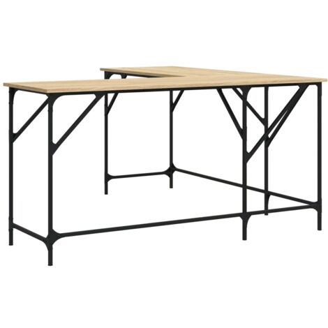Bureau chêne sonoma 149x149x75 bois d'ingénierie (1/5)