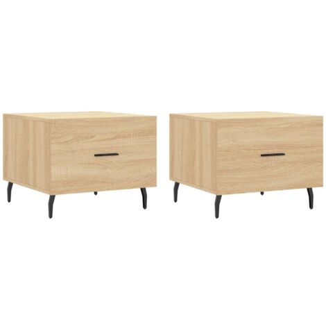 Tables basses 2 pcs chêne sonoma 50x50x40 bois d'ingénierie (1/5)