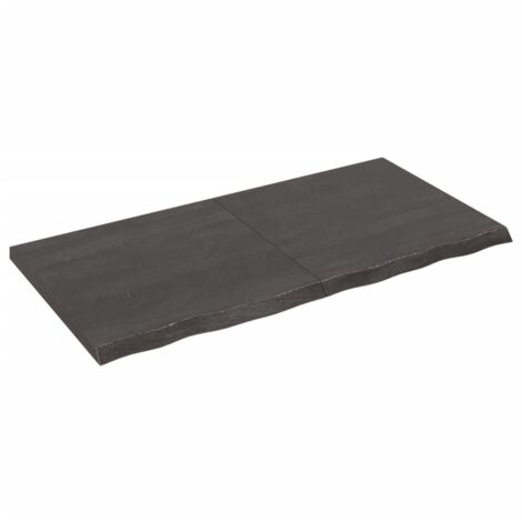 Dessus de table gris foncé bois chêne massif traité (1/5)