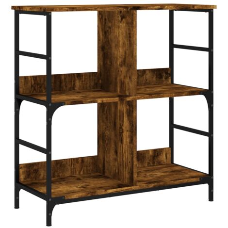 Bibliothèque chêne fumé 78,5x33x82 bois d'ingénierie (1/5)