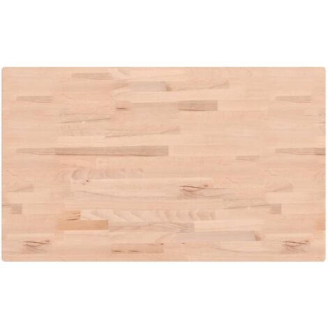 Dessus de table 100x60x1,5 rectangulaire bois massif de hêtre (1/5)
