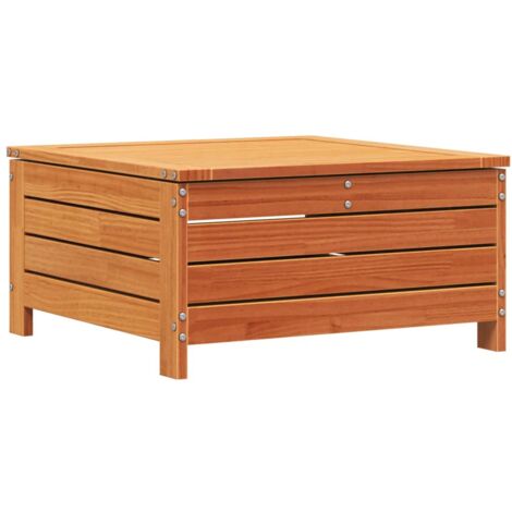 Repose-pied de jardin marron 62x63,5x32 bois pin massif (1/5)