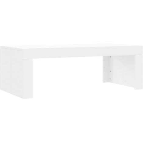 Table basse blanc 102x50x36 bois d'ingénierie (1/5)