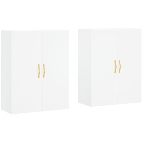 Armoires murales 2 pcs blanc 69,5x34x90 (1/5)