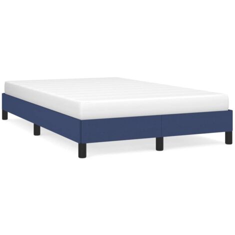 Cadre de lit bleu 120x190 tissu (1/5)