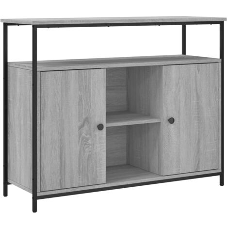 Buffet sonoma gris 100x35x80 bois d'ingénierie (1/5)