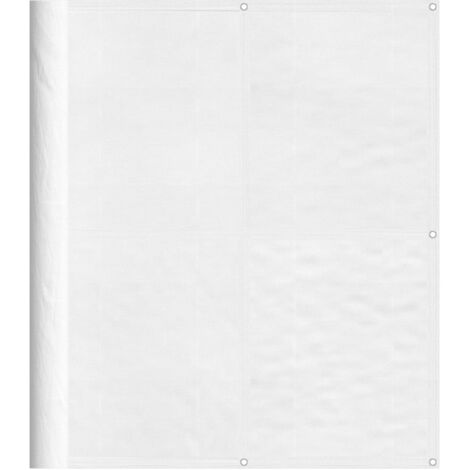 Écran de balcon blanc 120x700 100% polyester oxford (1/5)