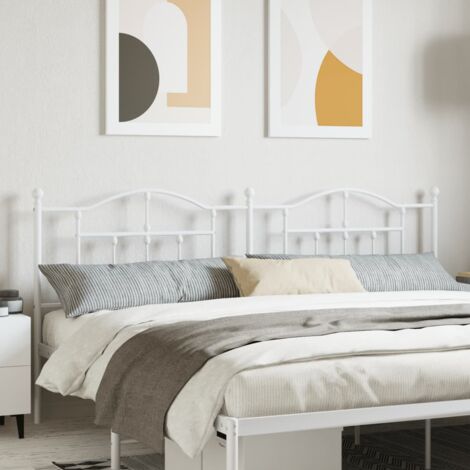 Tête de lit métal blanc 200cm (1/5)