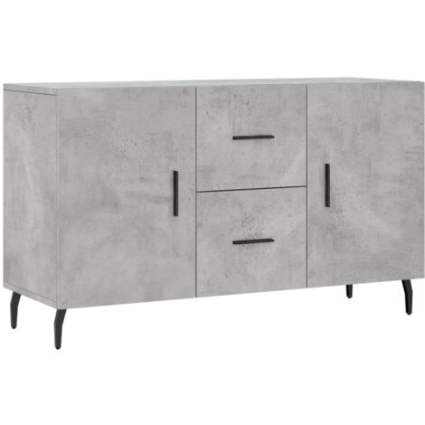 Buffet gris béton 100x36x60 bois d'ingénierie (1/5)