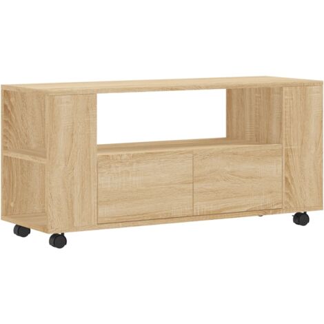 Meubles TV chêne sonoma 102x34,5x43 bois d'ingénierie (1/5)