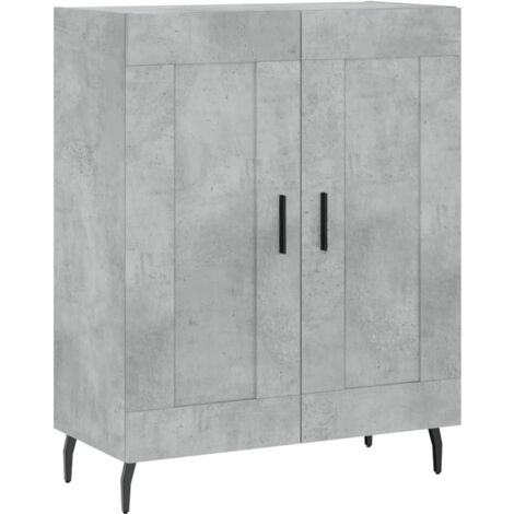 Buffet gris béton 69,5x34x90 bois d'ingénierie (1/5)