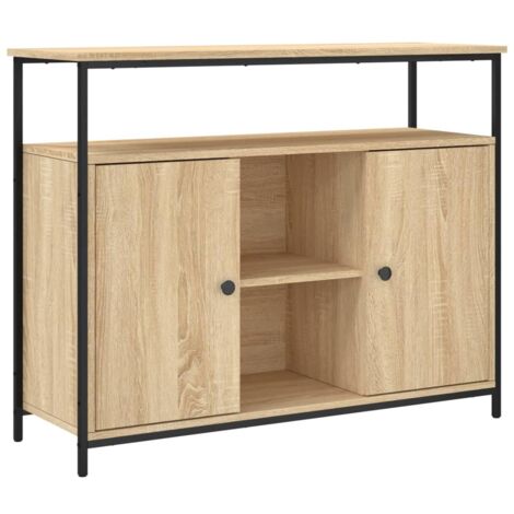Buffet chêne sonoma 100x35x80 bois d'ingénierie (1/5)