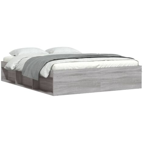 Cadre de lit sonoma gris 150x200 très grand (1/5)