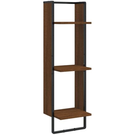 Étagère murale 3 niveaux chêne marron 30x25x100 (1/5)