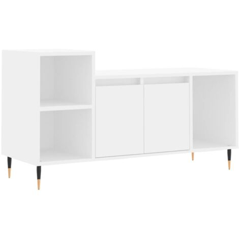 Meuble TV Blanc 100x35x55 Bois d'ingénierie (1/5)