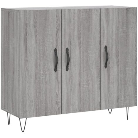 Buffet sonoma gris 90x34x80 bois d'ingénierie (1/5)