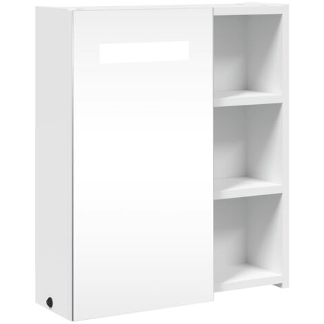 Armoire de salle de bain à miroir avec LED blanc 45x13x52 (1/5)