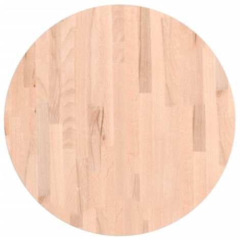 Dessus de table Ø60x2,5 rond bois massif de hêtre (1/5)