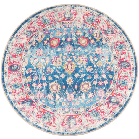 Tapis lavable multicolore Ø 120cm antidérapant (1/5)