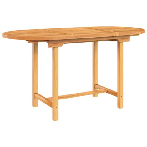 Table extensible de jardin 110-160x80x75 bois de teck solide (1/5)