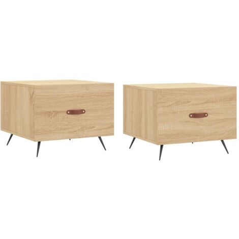 Tables basses 2 pcs chêne sonoma 50x50x40 bois d'ingénierie (1/5)