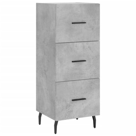 Buffet Gris béton 34,5x34x90 Bois d'ingénierie (1/5)