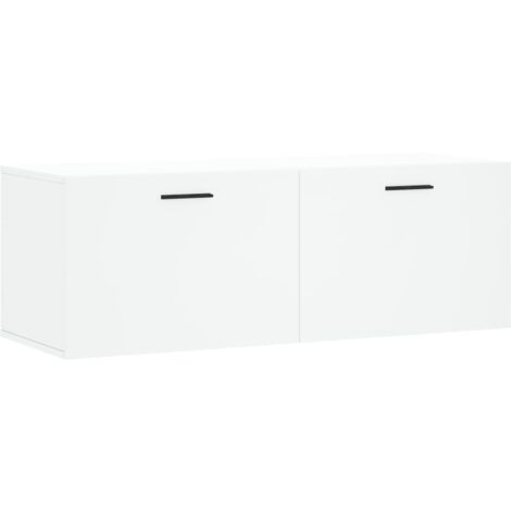 Armoire murale blanc 100x36,5x35 bois d'ingénierie (1/5)