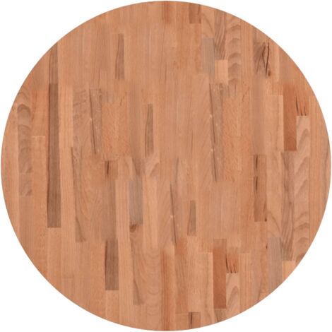 Dessus de table Ø80x1,5 rond bois massif de hêtre (1/5)