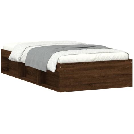 Cadre de lit chêne marron 90x200 (1/5)