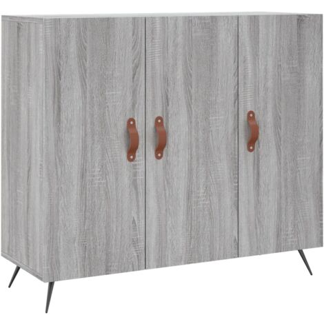 Buffet sonoma gris 90x34x80 bois d'ingénierie (1/5)