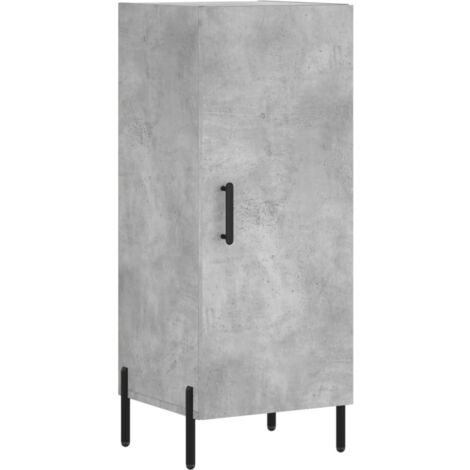 Buffet Gris béton 34,5x34x90 Bois d'ingénierie (1/5)