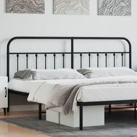 Tête de lit métal noir 193cm (1/5)