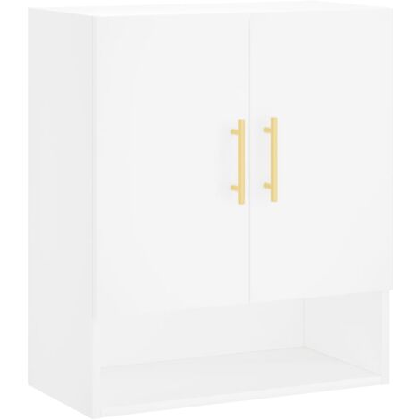 Armoire murale blanc 60x31x70 bois d'ingénierie (1/5)