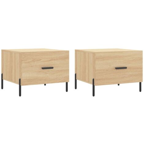 Tables basses 2 pcs chêne sonoma 50x50x40 bois d'ingénierie (1/5)