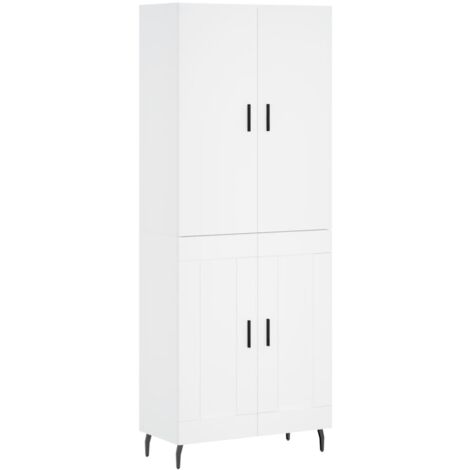 Buffet haut Blanc 69,5x34x180 Bois d'ingénierie (1/5)