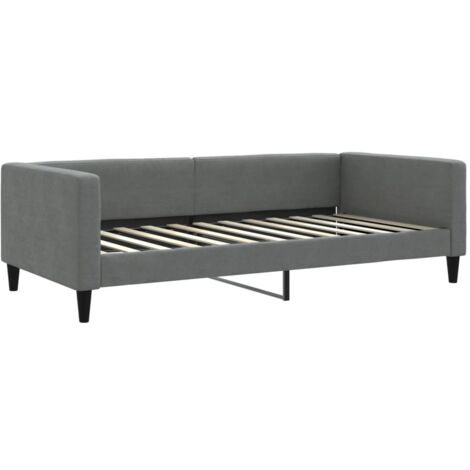 Lit de repos gris foncé 100x200 tissu (1/5)