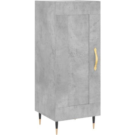 Buffet Gris béton 34,5x34x90 Bois d'ingénierie (1/5)