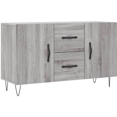 Buffet sonoma gris 100x36x60 bois d'ingénierie (1/5)